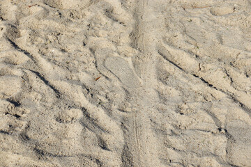 sand texture background with shoe imprints