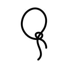 Rope loop untied knot vector icon on white background..eps