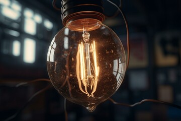 A lightbulb ascends towards the wire. Generative AI