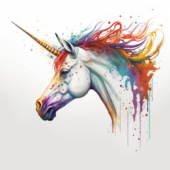 Rainbow Unicorn, Created with generative AI