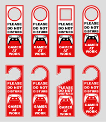 do not disturb handle knob tags gamer at work signage controller game prohibition door hanger printable card © SystemDirect