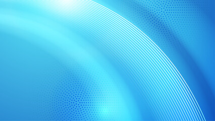 Obraz premium Abstract blue background with wave line modern trendy fresh color for presentation design, flyer, social media cover, web banner, tech banner