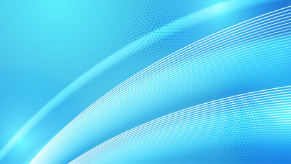 vector modern bright blue color wave style background vector