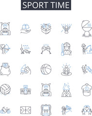 Sport time line icons collection. unique, distinguishable, exclusive, contrast, exceptional, stand out, separate vector and linear illustration. dissimilar,contrastive,individual outline Generative AI