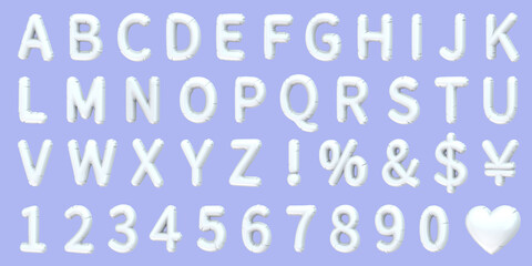 3D Orange right leaning balloon set