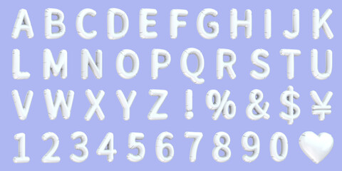 3D Orange left leaning balloon set