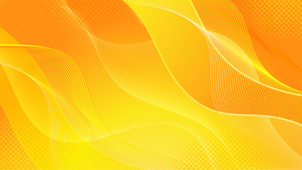 Abstract yellow geometric background. Modern background design. Liquid color. Fluid shapes composition. Fit for presentation design. website, basis for banners, wallpapers, brochure, posters