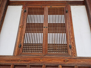 This is a Korean traditional wooden door.