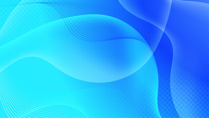 Blue creative wave business banner background