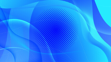Blue Abstract Vector Background. Wave Background. Vector Illustration