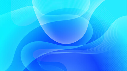 Abstract modern blue gradient waves overlap background with copy space for text. Minimal concept. Vector illustration