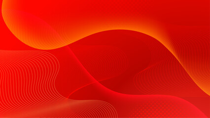 Abstract red waves geometric background. Modern background design. gradient color. Fluid shapes composition. Fit for presentation design. website, banners, wallpapers, brochure, posters