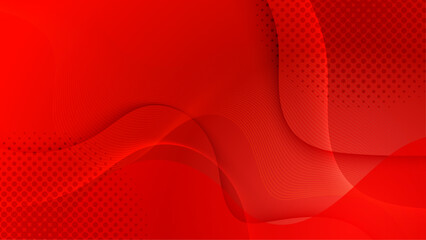Red Abstract Vector Background. Wave Background. Vector Illustration