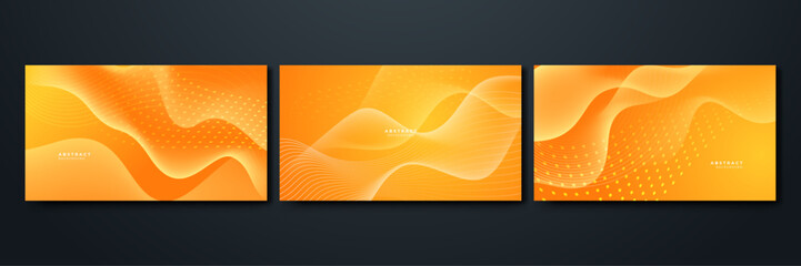 Abstract orange wave background. Dynamic shapes composition. Modern template design for covers, brochures, web and banners.