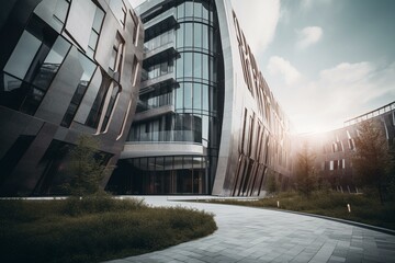 A building complex for researching future technology and a modern university. Generative AI