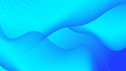 Abstract modern blue gradient waves overlap background with copy space for text. Minimal concept. Vector illustration