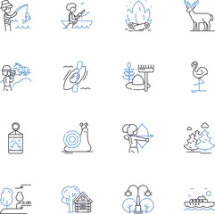 Enchanting ambiance line icons collection. Magical, Mystical, Enchanted, Dreamy, Whimsical, Ethereal, Mesmerizing vector and linear illustration. Fantastical,Spellbinding,Fairy-like Generative AI