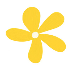 cute flower doodle isolated on white background