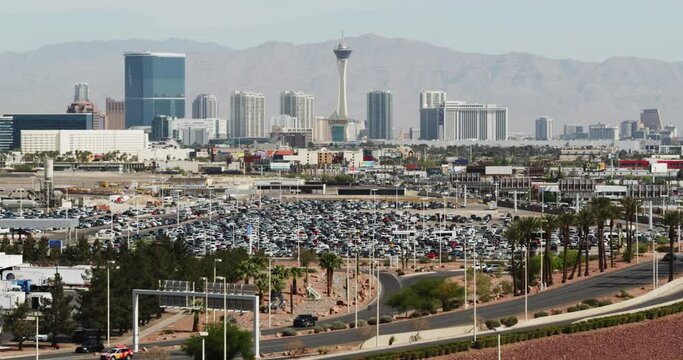 Las Vegas skyline with the Strat hotel