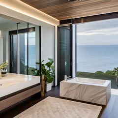 A serene master suite with a spa-like bathroom and a private balcony2, Generative AI