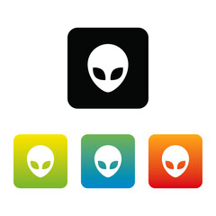 Colorful Set of Alien Icons