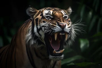 Foto op Aluminium cool sumatra tiger roar © imur