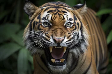 Foto op Plexiglas cool sumatra tiger roar © imur