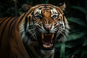 Foto op Aluminium cool sumatra tiger roar © imur