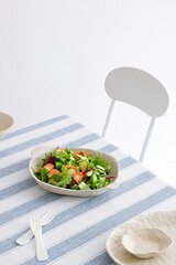 salad on a plate