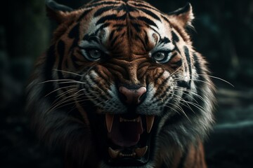 An angry digital tiger. Generative AI