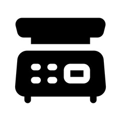 weighing machine glyph icon