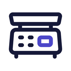weighing machine line color icon