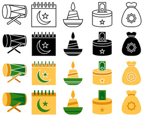 Ramadan in flat style isolated