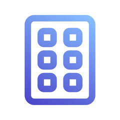 ice tray gradient icon