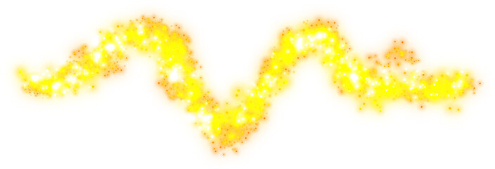 transparent shining yellow dust