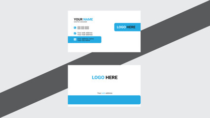 Double-sided creative business card template. Portrait and landscape orientation. Horizontal and vertical layout. Vector illustration.