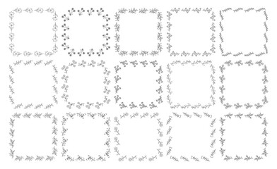 Floral templates for Invitation cards. Flower wedding invitation.