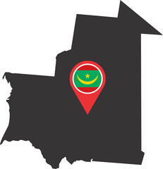 Mauritania pin map location 2023042289