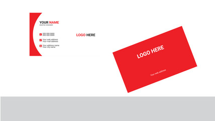 Naklejka na ściany i meble Double-sided creative business card template. Portrait and landscape orientation. Horizontal and vertical layout. Vector illustration.