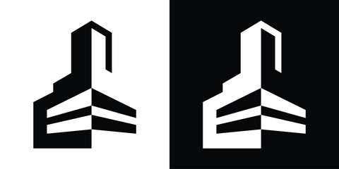 logo design building abstract icon vector illustration