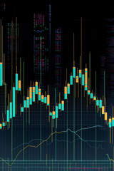 Stock market map transaction analysis investment finance, stock market financial or foreign exchange chart market chart crisis losses, growth income and profits win the trend