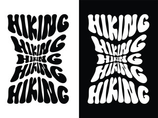 Word warp hiking t-shirt design 