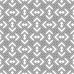 Seamless geometric background for your designs. Modern black and white vector ornament. Geometric abstract pattern