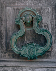 antique door knocker wood 