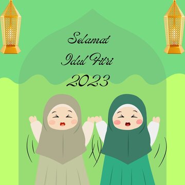 card with kids Eid Al Ftr