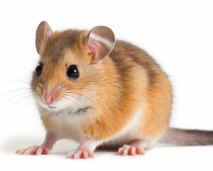photo of dormouse visible in full figure isolated on white background. Generative AI