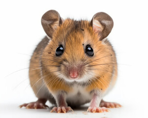 photo of dormouse visible in full figure isolated on white background. Generative AI