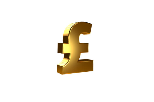 3d golden sign collection - pound
