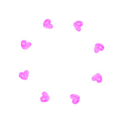 watercolor heart circle