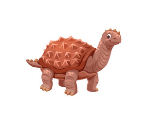 Cartoon carbonemis dinosaur character. Isolated vector extinct genus of giant turtles from the Podocnemididae family. Giant predator from the early Paleocene Cerrejon Formation of Colombia